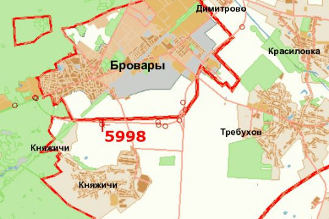 Білборд, Бігборд (Борд)  B у Запоріжжі, 3x6  Київ - Чернігів, 10 км + 700 м (зліва в  напр.г.Київ 3км. до Броварів) схема