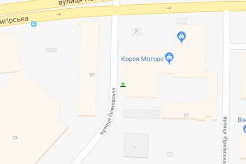 Беклайт B у Києві, 1.2x1.8  Оленівська вул., 25 навпроти схема