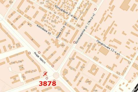 Билборд B в Васильевке Перемоги пл. - Миру просп. схема