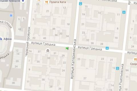 Сiтiлайт A у Одесі, 1.2x1.8  Грецька вул., 29 - Єкатеринінська вул. схема