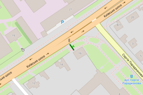Билборд B в Житомире, 3x6  Київське шосе, 16 схема
