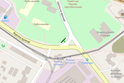 Білборд, Бігборд (Борд)  A у Запоріжжі, 3x6  Шкільна вул. (Героїв Сталінграда вул.) - Яценка вул. (конструкція по центру) схема