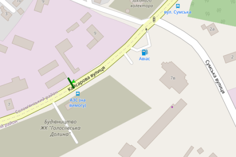 Билборд A в Киеве, 3x6  Холодноярська вул., напроти 7/9 схема
