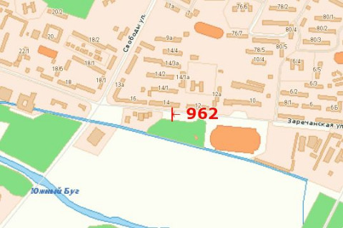 Билборд B в Васильевке, 3x6  Зарічанська вул., 12 схема