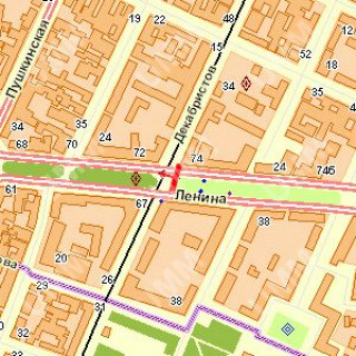 Беклайт B у Миколаєві, 1.2x1.8  Центральний просп. (Леніна просп.) - Декабристів вул., (№2) схема