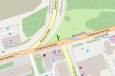 Скролер, Скрол A у Львові, 2.3x3.14  Городоцька вул. - Сяйво вул. - 663125 схема
