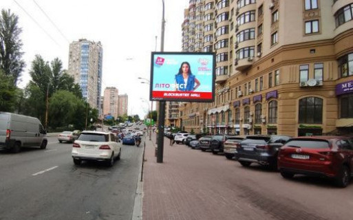 Видеоборд A в Киеве, 2.3x3.14  Чорновола В`ячеслава вул., 25 - Річкова вул. - 624022 фото 1