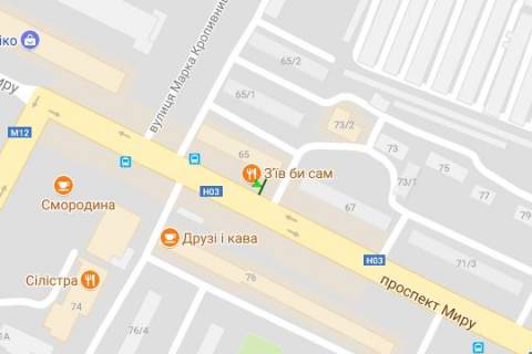 Билборд B в Васильевке, 3x6  Миру просп., 65 схема