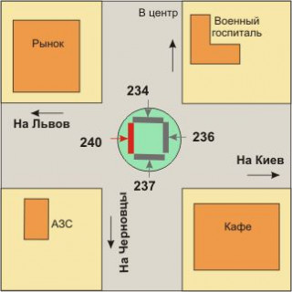 Білборд, Бігборд (Борд)  A у Василівці, 3x6  ринок Аеродром (Львів) схема