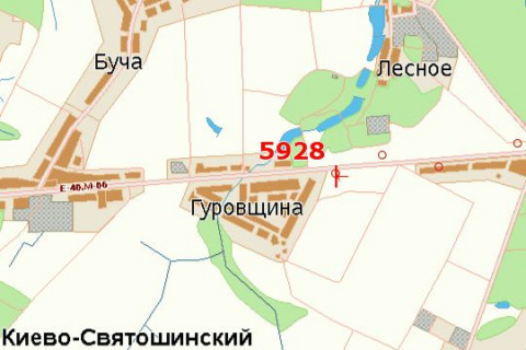 Билборд B в Київських трасах, 3x6  Київ - Житомир, 17км+300м до Києва (зліва в  напр. м.Житомира) схема