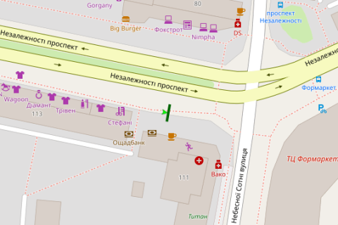 Сiтiлайт A у Василівці Незалежності просп., 111 - Небесної Сотні вул. схема