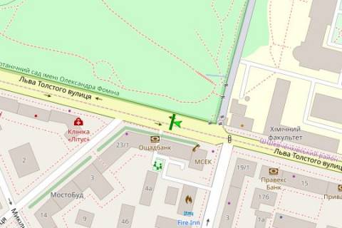 Ситилайт A в Васильевке, 1.2x1.8  Льва Толстого вул., 21 розподілювач №3 (в направл. Саксаганського) схема