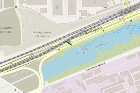 Беклайт A у Василівці, 7x4  Дарницьке шосе, міст Кірпи схема