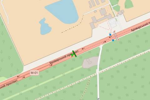 Білборд, Бігборд (Борд)  A у Василівці, 6x3  Броварський просп., на розподілювачі №6 (в напрямку Броварів) схема