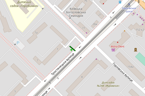 Билборд B в Васильевке, 3x6  Тростянецька вул., 7 схема