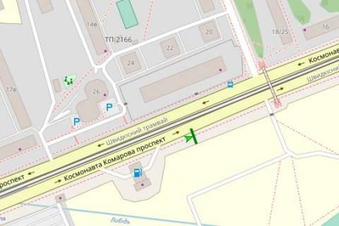 Билборд A в Васильевке, 3x6  Космонавта Комарова просп., 1-3 схема