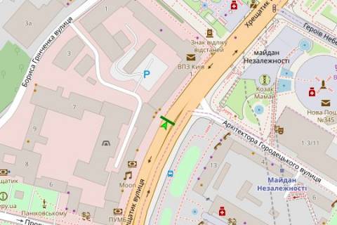 Ситилайт B в Васильевке, 1.2x1.8  Хрещатик вул., №24 схема