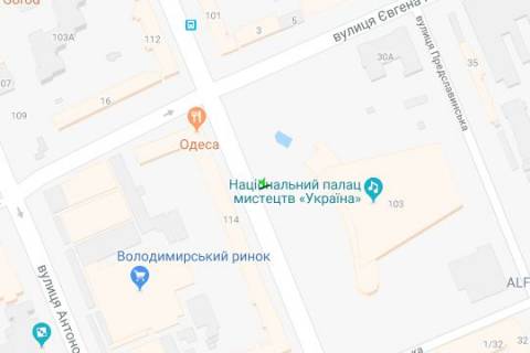 Бэклайт B в Киеве, 1.2x1.8  Велика Васильківська вул., 103  схема
