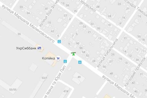 Призма A в Одессе, 3х6  Маршала Малиновського вул. - Івана та Юрія Лип вул. (Гайдара вул.), (призма) (права) - 405041 схема