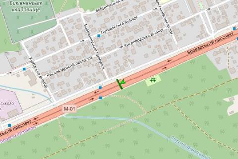 Билборд A в Киеве, 6x3  Броварський просп., на розподілювачі №3 (у напрямку Києва) схема