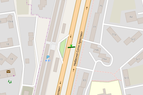 Сiтiлайт A у Одесі, 1,2х1,8  Небесної Сотні просп. (Маршала Жукова просп.), 77/1 схема