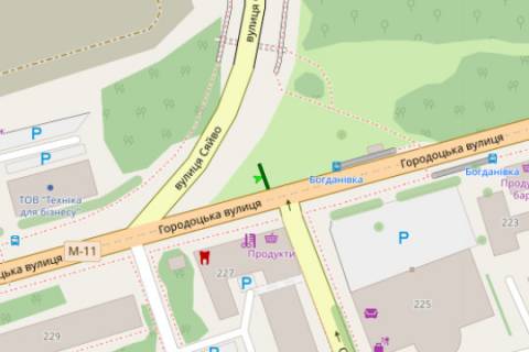 Бэклайт B в Львове, 2.3x3.14  Городоцька вул. - Сяйво вул. схема