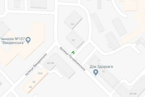 Ситилайт B в Киеве, 1.2x1.8  Почайнинська вул., 62 схема