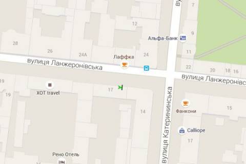 Сiтiлайт B у Одесі, 1.2x1.8  Ланжеронівська вул., 17 схема