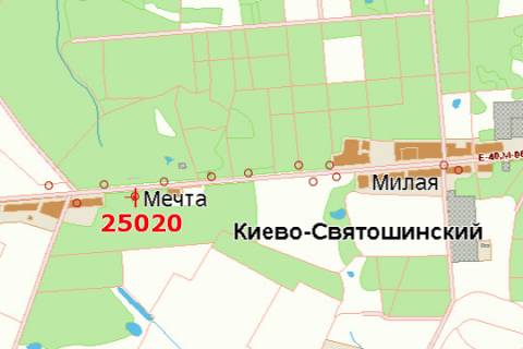 Билборд A в Київських трасах, 5x12  Київ - Житомир, км 17+550 ліворуч (у напрямку  Києва) схема