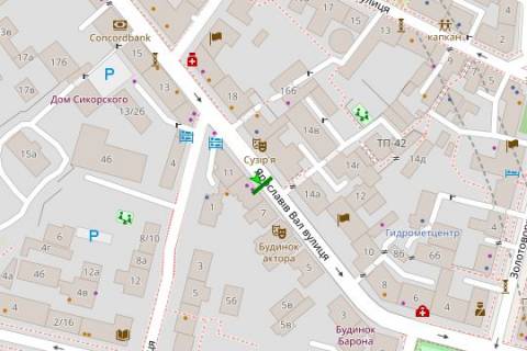 Ситилайт B в Киеве, 1.2x1.8  Ярославів Вал вул., 9  схема