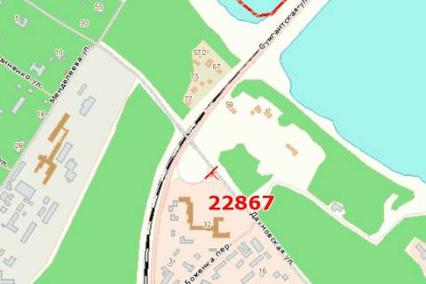 Билборд B в Черкассах, 3x6  Дахнівська вул. - Золотоніське шосе схема