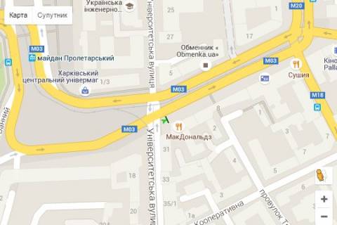 Ситилайт A в Харькове Рози Люксембург пл. (Павлівська пл.), 6 схема
