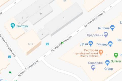 Ситилайт A в Васильевке, 1.2x1.8  Еспланадна вул., 4  схема