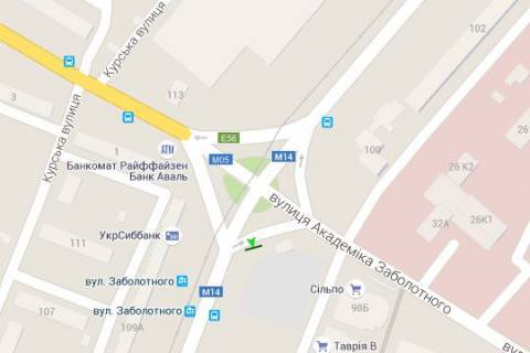 Білборд, Бігборд (Борд)  A у Одесі, 3x6  Академіка Заболотного вул. - Добровольського просп. (ліва) схема