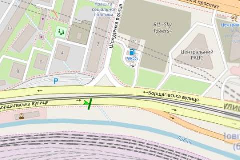 Скроллер A в Васильевке, 2.3x3.14  Борщагівська вул., 2 навпроти - 422550 схема