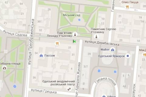 Бэклайт B в Одессе, 1.2x1.8  Дерибасівска вул., 31 схема