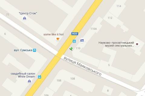 Ситилайт B в Харькове, 1.2x1.8  Сумська вул. - Миколи Хвильового вул. схема