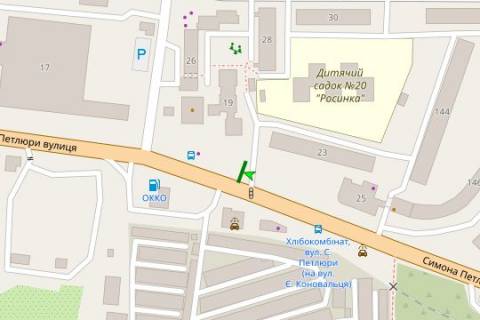 Билборд A в Васильевке, 3x6  Симона Петлюри вул., 19 схема