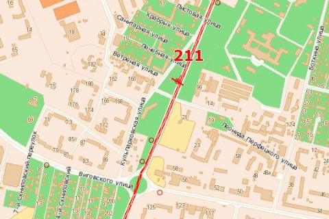 Билборд A в Васильевке Кульпарківська вул. - Перфецького вул. (від центру) схема