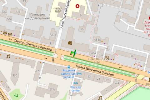 Ситилайт B в Киеве, 1.2x1.8  Шевченка Тараса бульв., 50, зуп. "Будинок Народної Творчості" (1) схема