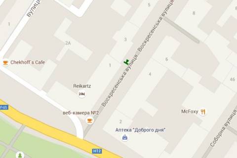 Бэклайт A в Сумах, 1.2x1.8  Воскресенська вул., 3 (Пішохідна зона) схема