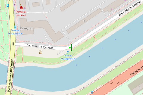 Скроллер A в Васильевке, 2.3x3.14  Ентузіастів вул., Готель "Славутич" - Русанівська наб. - 422692 схема