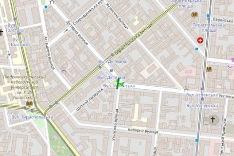 Скроллер A в Одессе Успенська вул. - Дьогтярна вул. - 271788 схема