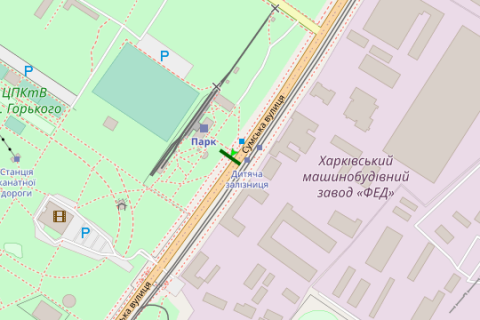Бэклайт A в Харькове, 1.2x1.8  Сумська вул., 81 (зупинка "Дитяча залізниця") №1 схема