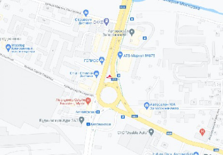 Видеоборд A в Запорожье, 2.88x5.12  Соборний просп., Автовокзал [2] - 662855 схема