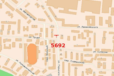 Билборд B в Васильевке, 3x6  Британська вул. (Горького вул.) - Хворостянка вул. (Праці вул.) схема