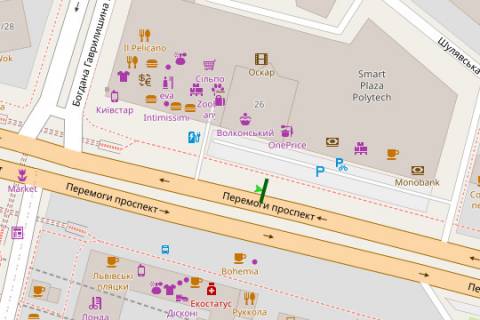 Беклайт B у Києві, 2.3x3.14  Берестейський просп., 24 схема