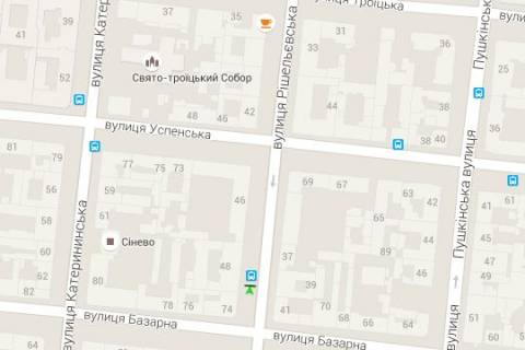 Ситилайт B в Одессе, 1.2x1.8  Рішельєвська вул., 48 схема