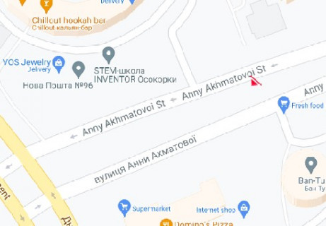 Призматрон, Призма B у Києві, 3x6  Анни Ахматової вул., (автостоянка) - 616376 схема