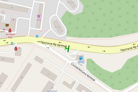 Скролер, Скрол A у Києві, 2.3x3.14  Протасів Яр вул. - Солом`янська вул., 40А (у напрямку Боженко вул.) - 44518 схема